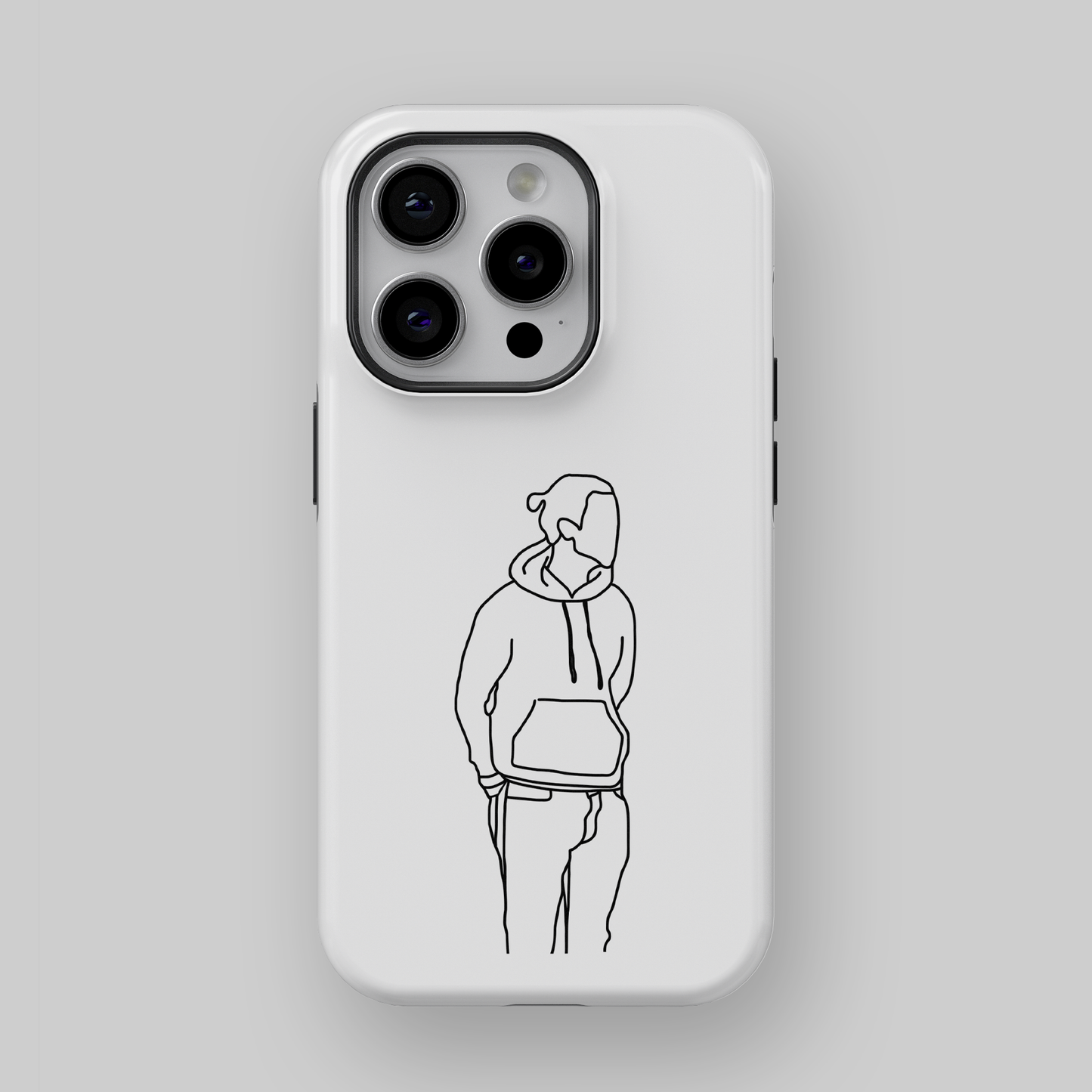 Custom Outline Phone Case White